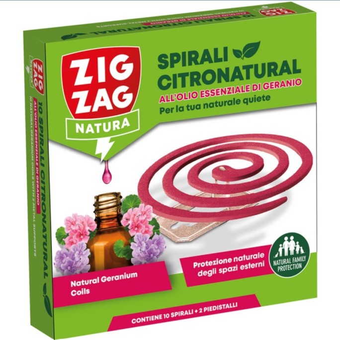 Зиг Заг Спирали против комари с Етерично масло от Гераниум / Geranium